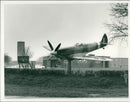 Aircraft at airfield in St. Faiths. - Vintage Photograph