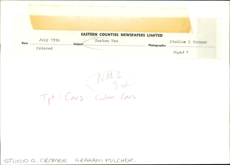 Cars: Customised & Specialised: Custom Van - Model T - Vintage Photograph