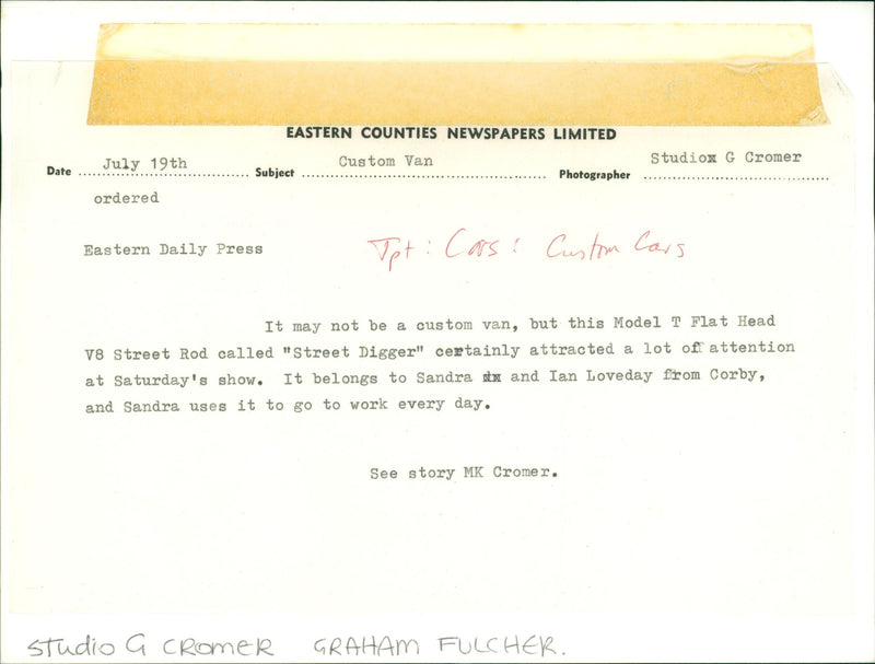 Cars: Customised & Specialised - Street Digger - Vintage Photograph