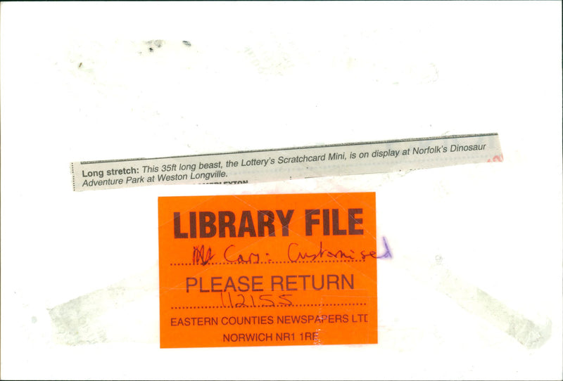 Cars: Customised & Specialised - Lottery's Scratchcard Mini - Vintage Photograph