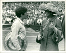 Princess Marina, The duchess of Kent with Wimbledon ladies champion Billie-Jean Moffitt - Vintage Photograph