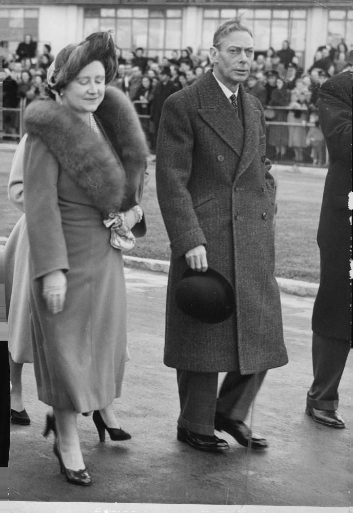King George VI and Queen Elizabeth - Vintage Photograph
