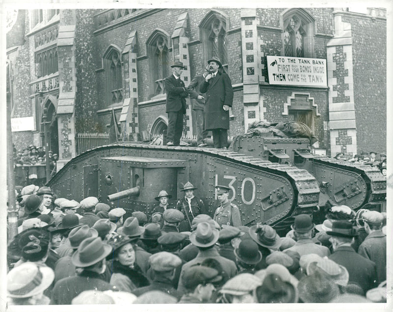 A Tank on Goal Hill. - Vintage Photograph