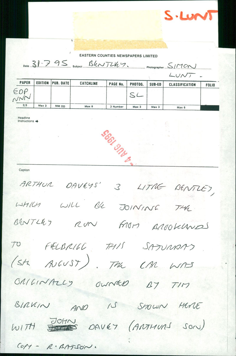 Cars : Classic/Veteran/Vintage - Vintage Photograph