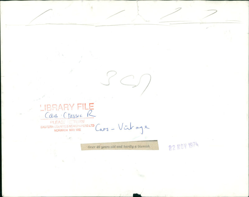 Cars : Classic/Veteran/Vintage - Vintage Photograph