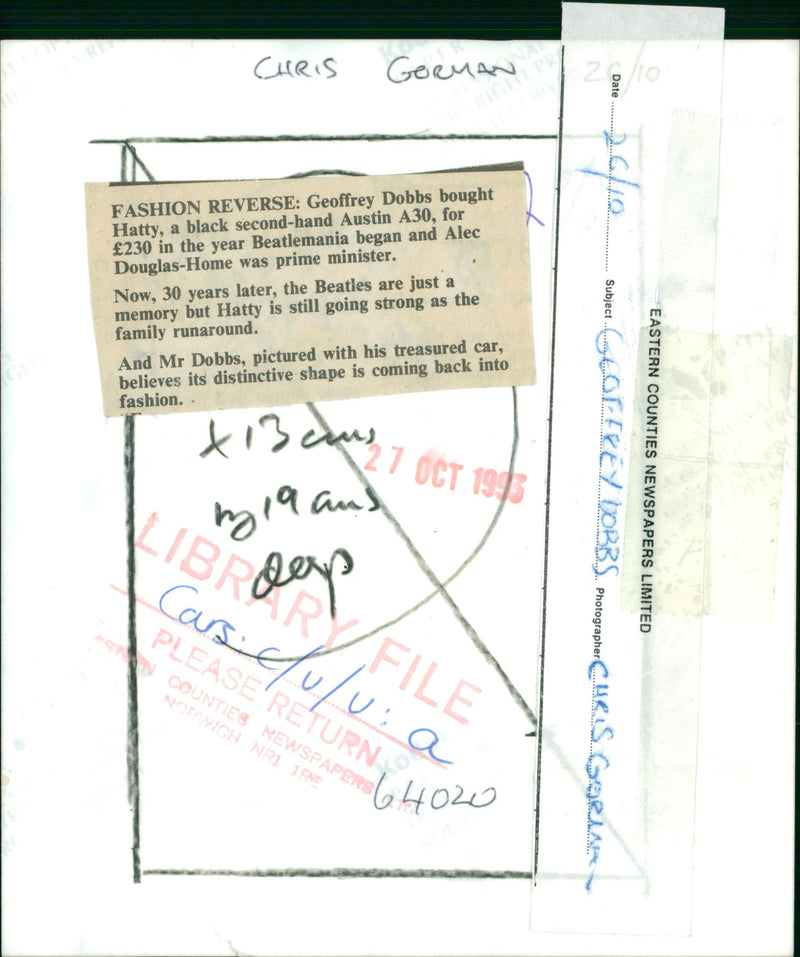 Cars : Classic/Veteran/Vintage - Vintage Photograph