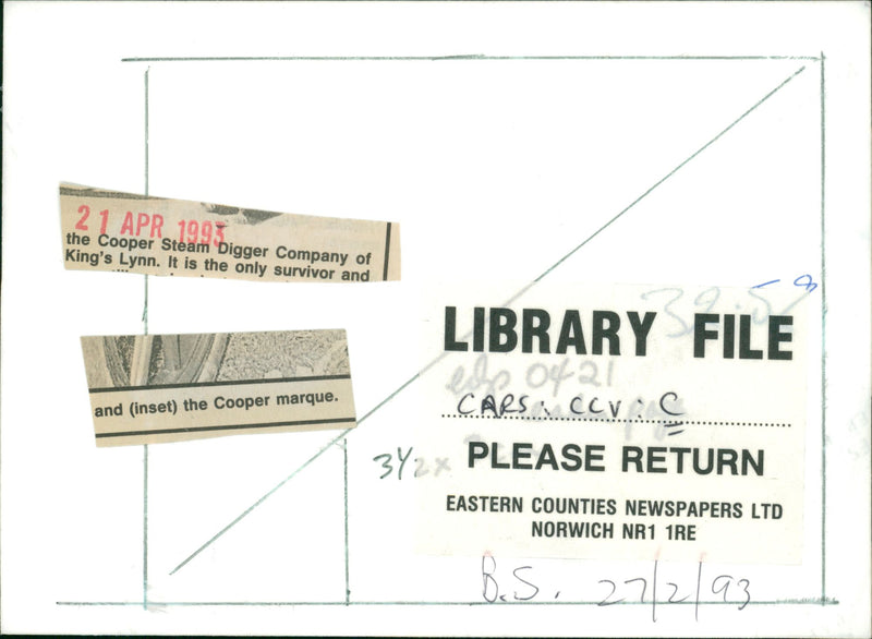 Cooper Steam Digger Co seal - Vintage Photograph