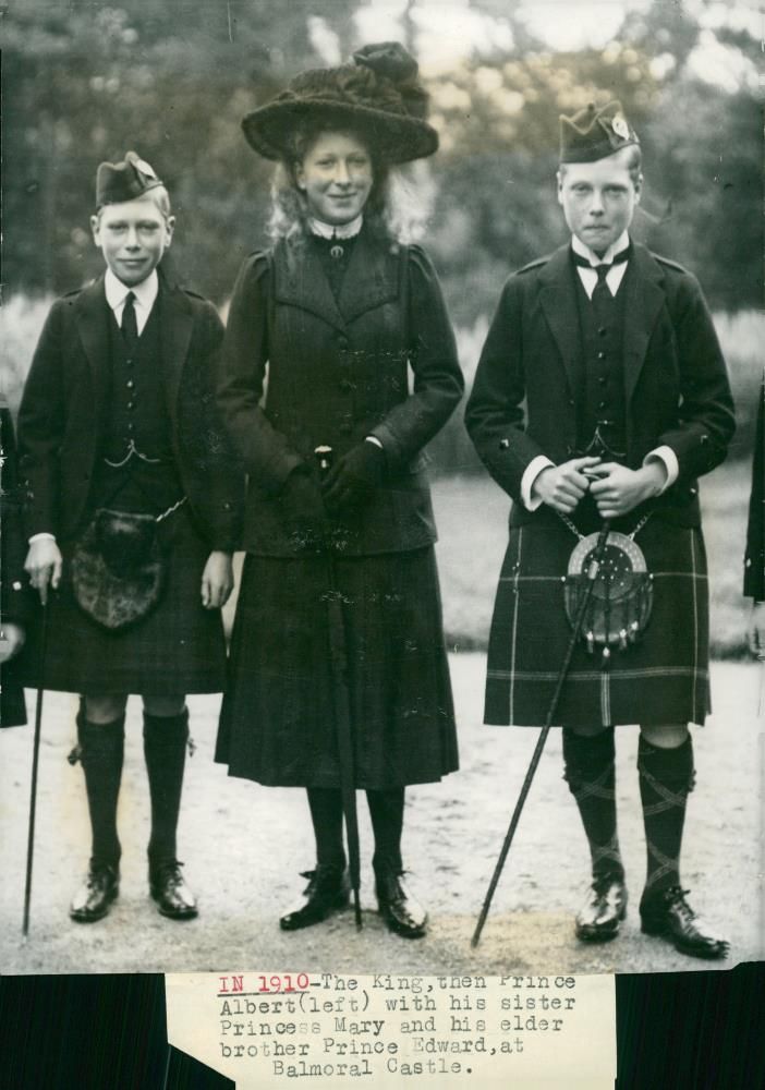 Prince Albert, Princess Mary and Prince Edward - Vintage Photograph