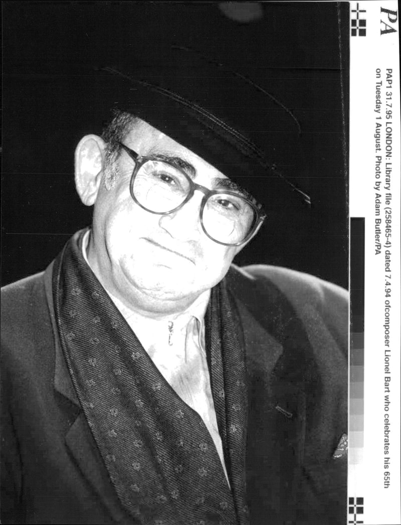 Lionel Bart was a writer and composer of British pop music . - Vintage Photograph