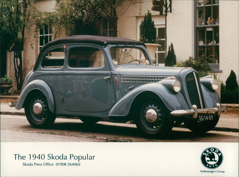 The Vintage 1940 Skoda Popular. - Vintage Photograph