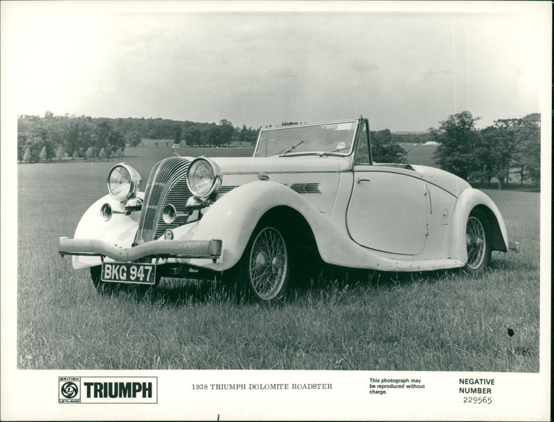 The 1938 triumph dolomite roadster. - Vintage Photograph