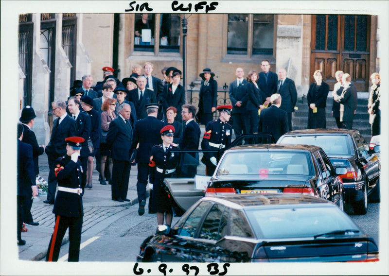 Sir Cliff Richard in Princess Diana Funeral. - Vintage Photograph