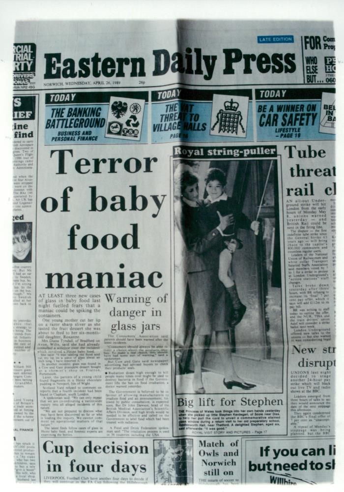 A view of newspaper about to Princess Diana. - Vintage Photograph