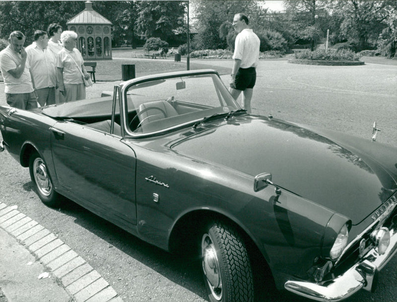 A Car without roof top. - Vintage Photograph