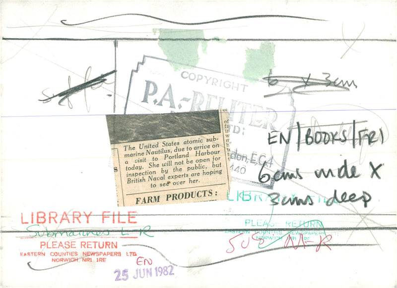 The United States Atomic Submarine Nautilus. - Vintage Photograph