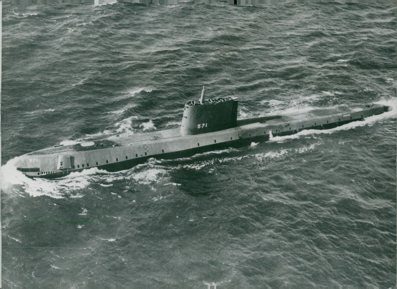 The United States Atomic Submarine Nautilus. - Vintage Photograph