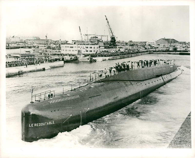 Le Redoutable - French Nuclear Submarine. - Vintage Photograph