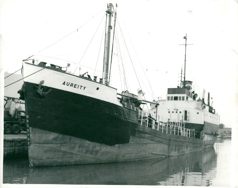 830-ton tanker Aureity - Vintage Photograph