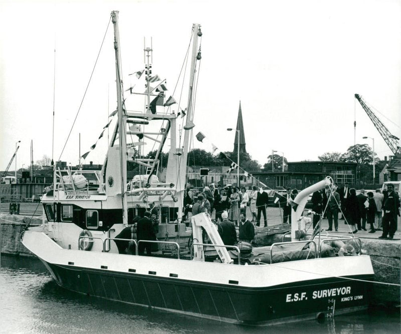 Shipping Civilian Cable and Survey Ships - Vintage Photograph