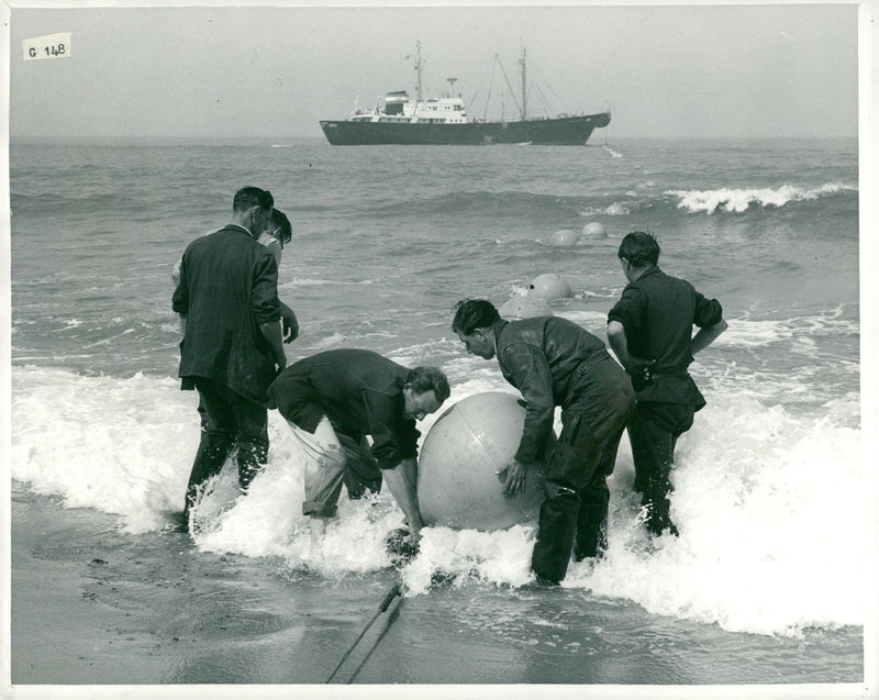 Shipping Civilian Cable and Survey Ships - Vintage Photograph