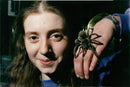 Amanda Webster with a Chilean-Rose Tarantula. - Vintage Photograph