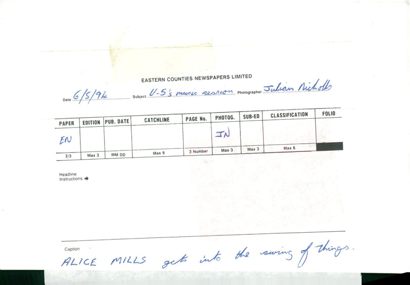 Music session. - Vintage Photograph