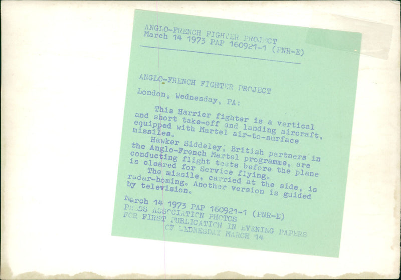 Aircraft Military - Vintage Photograph