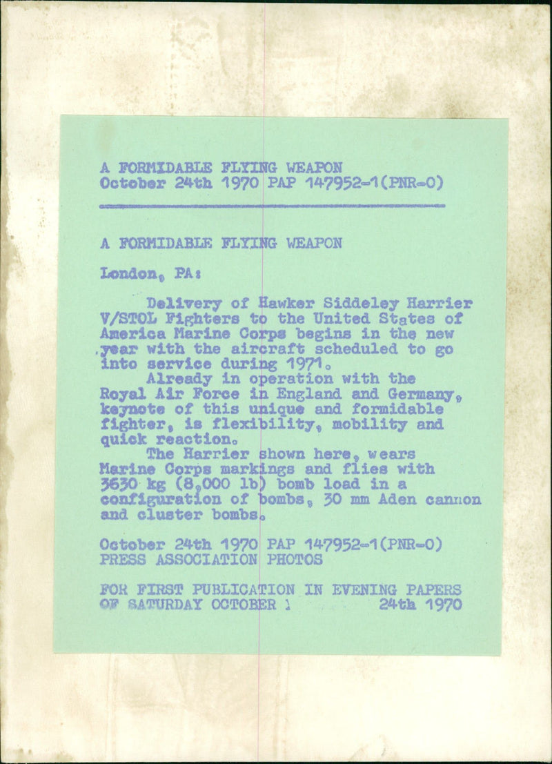 Aircraft Military - Vintage Photograph