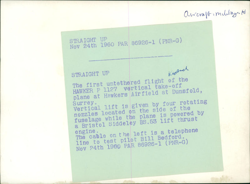 Aircraft Military - Vintage Photograph