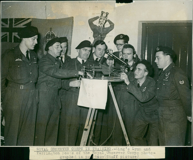 Royal Observer Corps in Training - Vintage Photograph