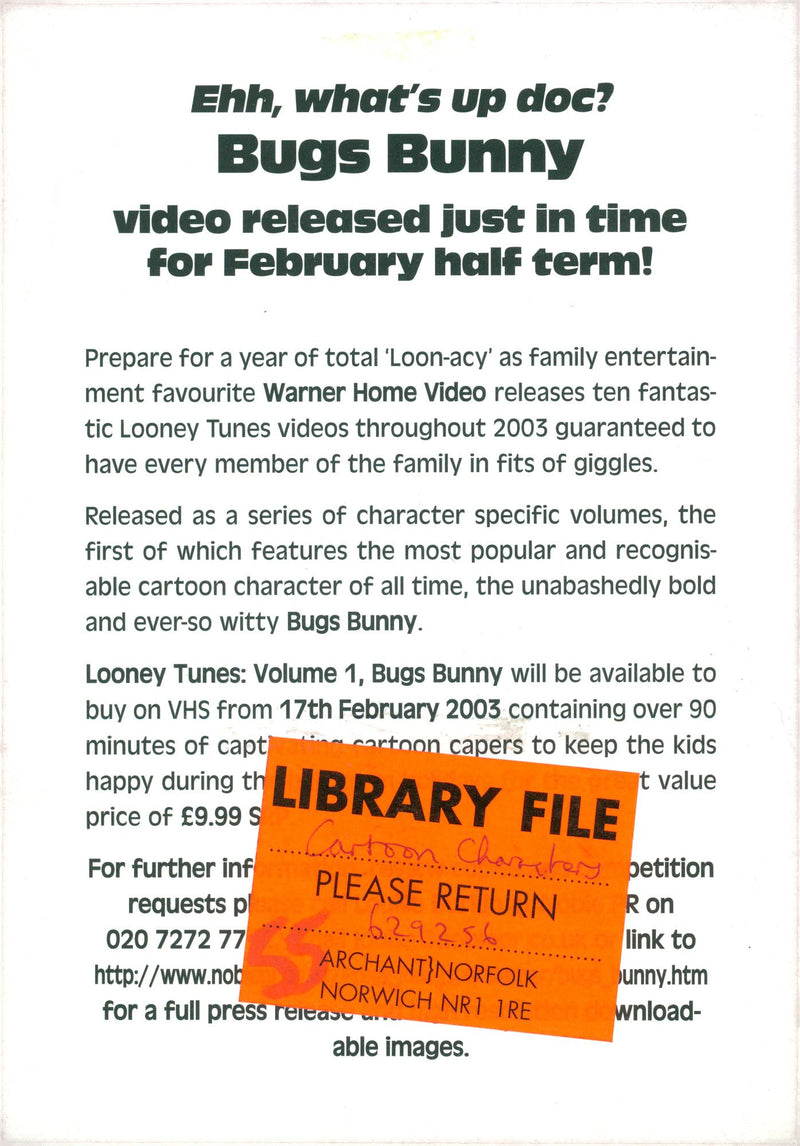 Bugs Bunny - Vintage Photograph