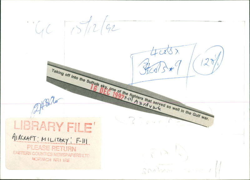 Aircraft: Military - F111 - Vintage Photograph