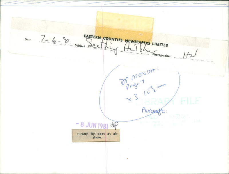 Aircraft: Military - Firefly - Vintage Photograph