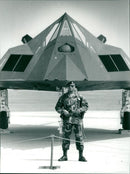 Aircraft: Military - F-117A Stealth Fighter - Vintage Photograph