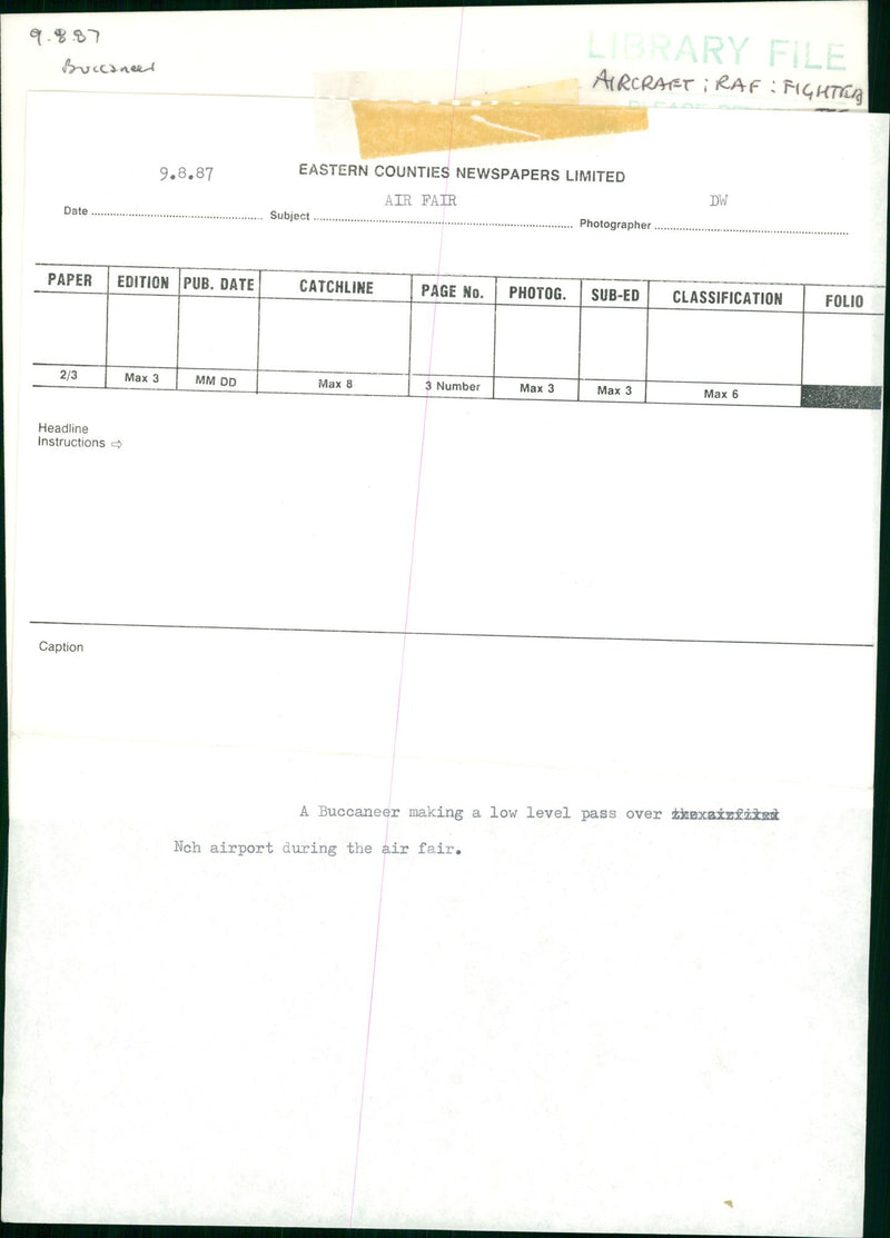 Aircraft: Military - Buccaneer - Vintage Photograph