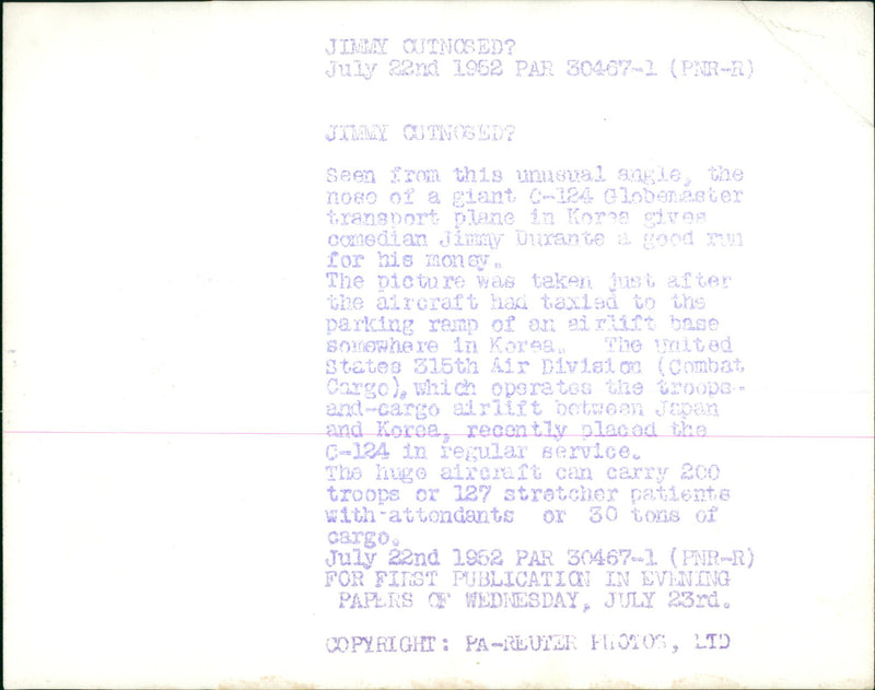 Douglas C-124 Globemaster II - Vintage Photograph