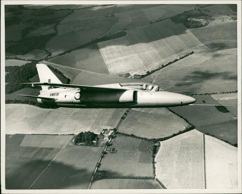 Maiden flight of Folland Gnat trainer - Vintage Photograph