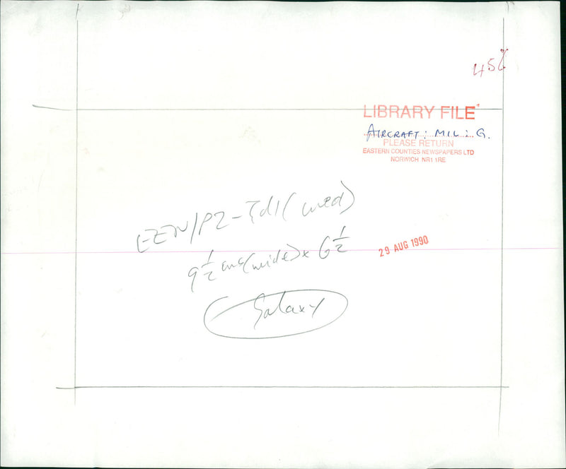 USAF C-5B Galaxy taking off Ramstein Air Base - Vintage Photograph