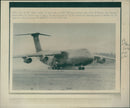 USAF C-5B Galaxy taking off Ramstein Air Base - Vintage Photograph