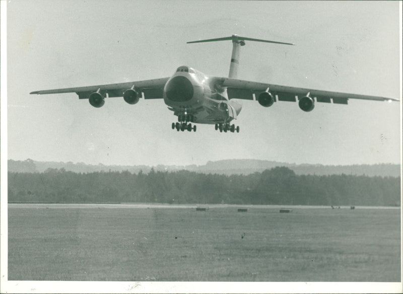 Lockheed C-5 Galaxy at RAF Mildenhall - Vintage Photograph