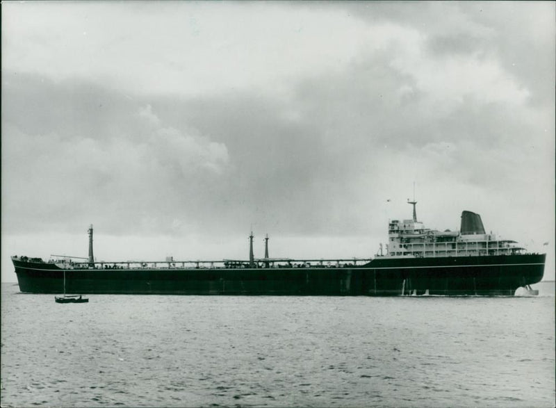 Giant New Tanker goes into service. - Vintage Photograph