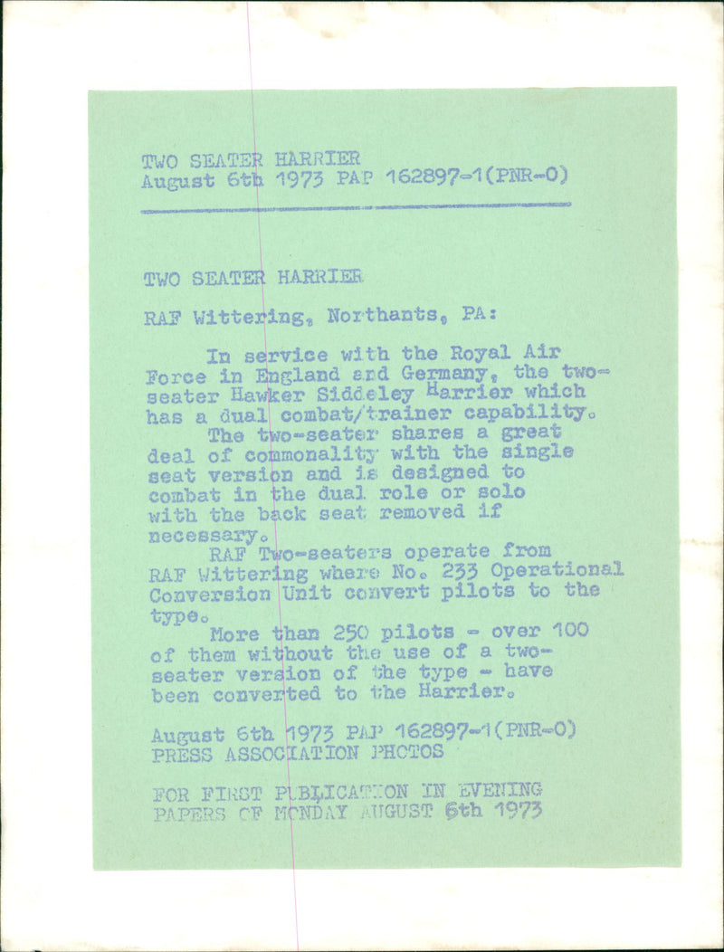 Aircraft Military - Vintage Photograph