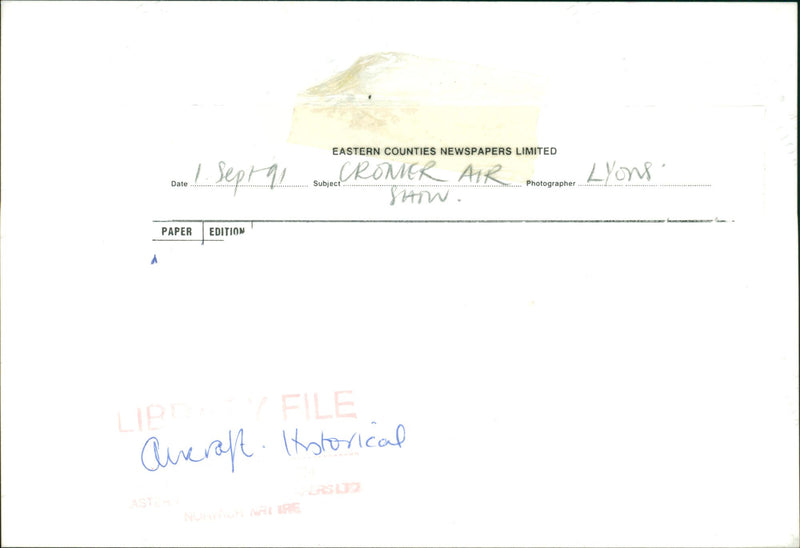 Aircraft, Cromer Air Show - Vintage Photograph