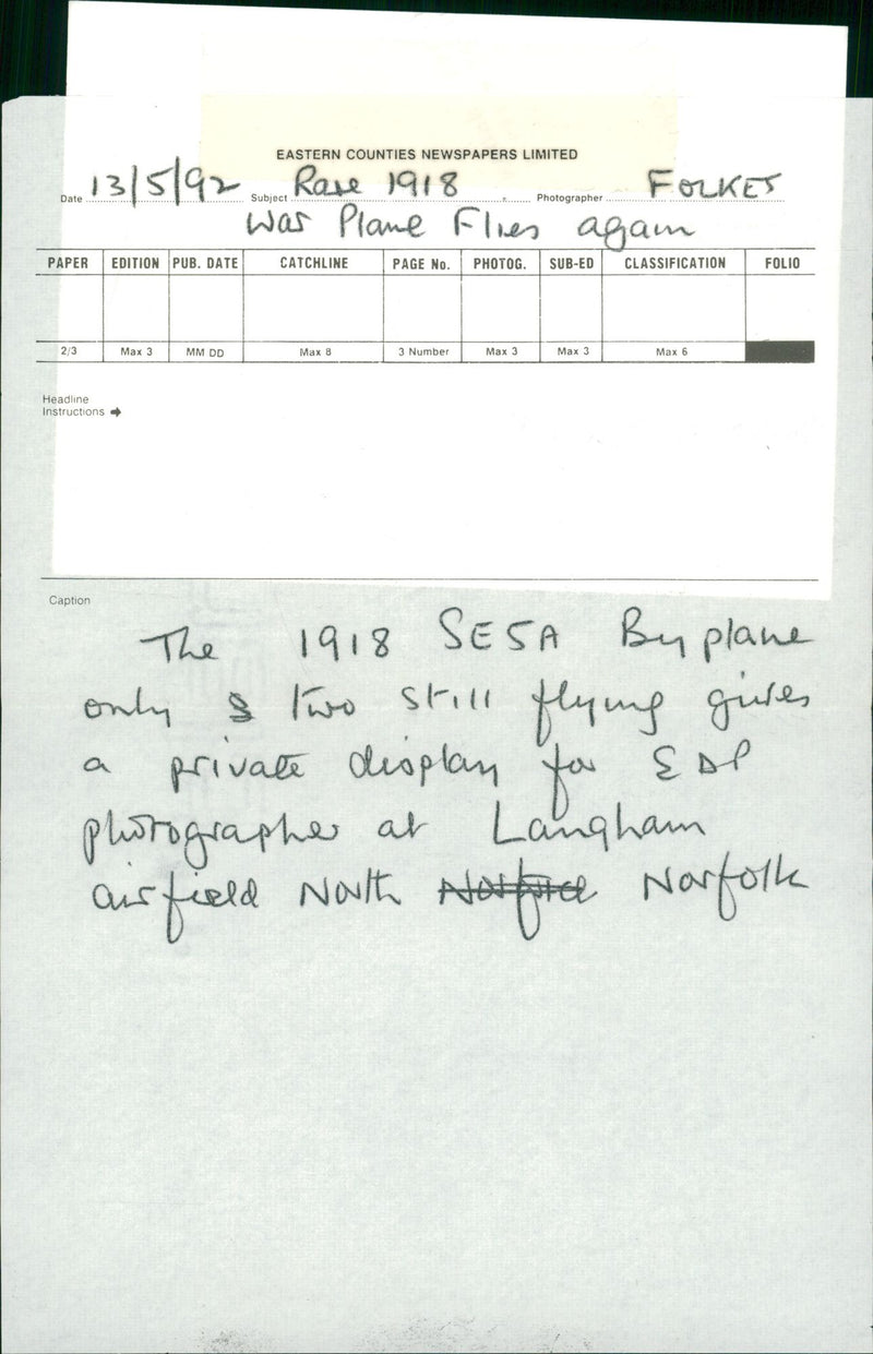 Aircraft - Vintage Photograph