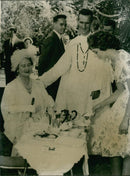 Queen Elizabeth The Queen Mother with Susan Bathurst. - Vintage Photograph