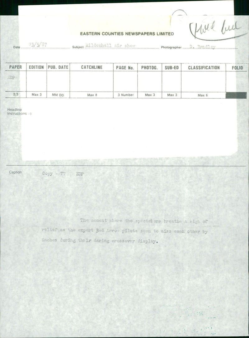 Milden hall air show. - Vintage Photograph