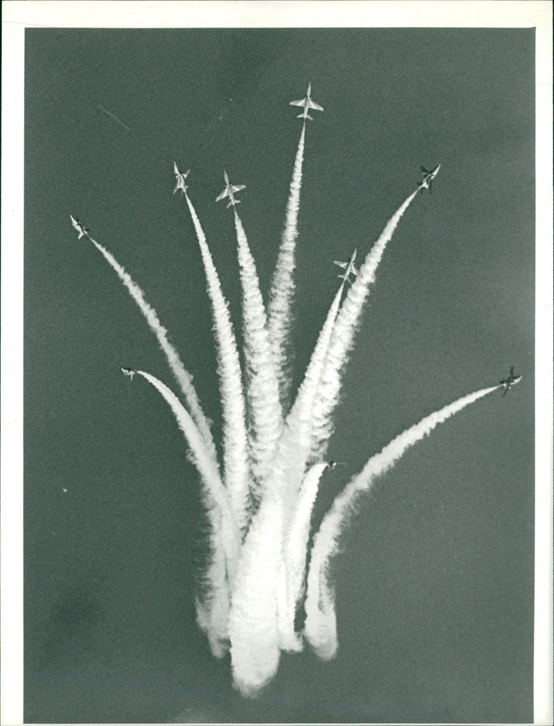 Aircraft aerobatics team oulton broad air show. - Vintage Photograph
