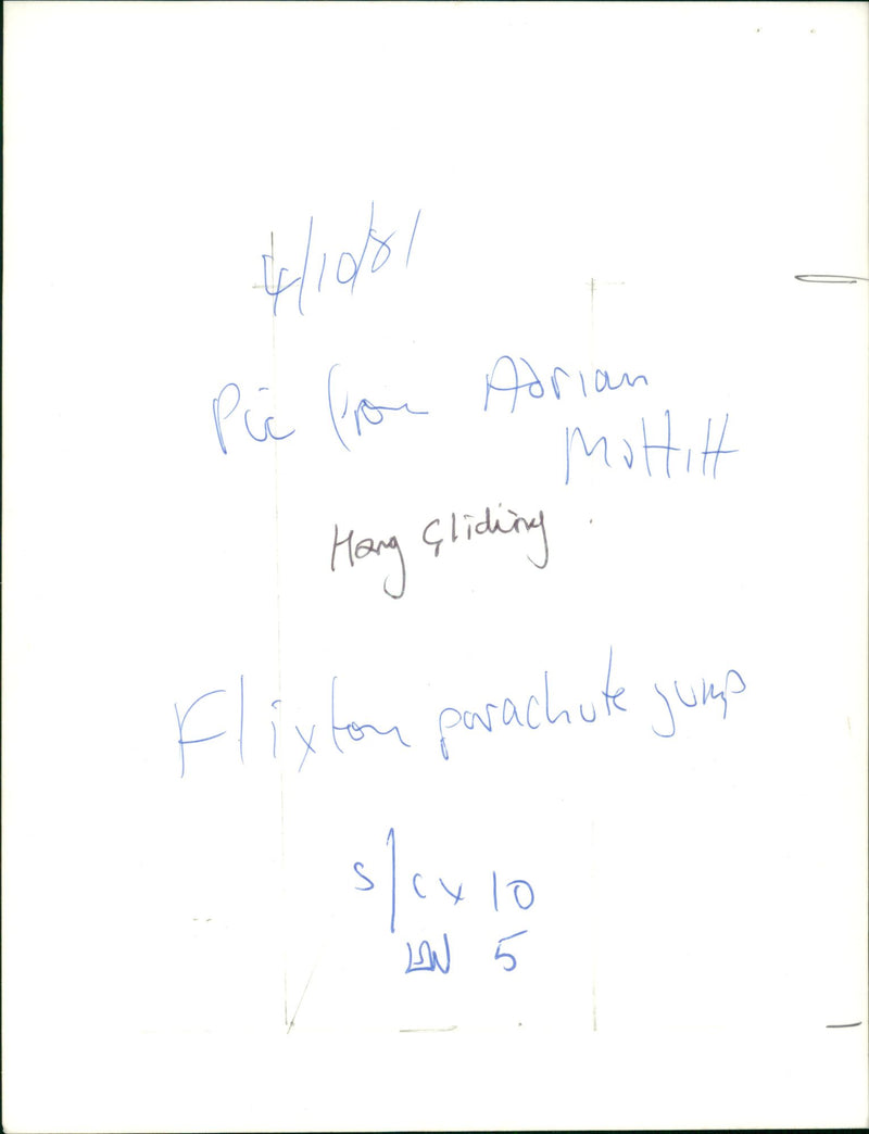 Hang Gliding & Parachuting - Vintage Photograph