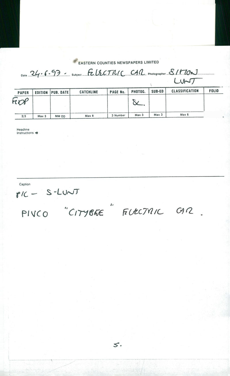 Cars: Electric: Citybee - Vintage Photograph