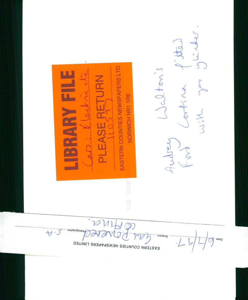 Cars: Gas-powered: Audrey Walton - Vintage Photograph